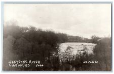 Lisbon North Dakota ND Postcard RPPC Photo Sheyenne River c1910's Antique picture
