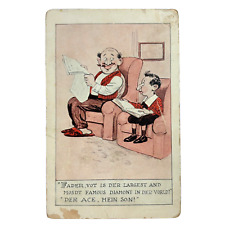 Antique Postcard Unposted T P & Co - Father Son Humor Cartoon - Series 979 picture