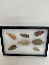 Authentic Arrowheads Native American Indian Artifacts Lot Of 7 picture