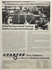 1945 Spartan School Of Aeronautics Aircraft Mechanics Vintage Print Ad Tulsa OK picture