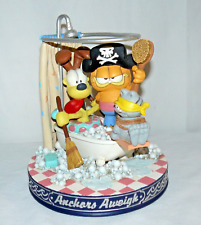 1994 Garfield & Odie Anchors Aweigh Music Box Shower Pirate Danbury Mint picture