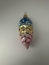 Antique Pine Cone Christmas Glass Ornament West Germany picture