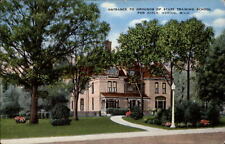 Girls State Training School ~ Adrian Michigan ~ 1940s linen postcard picture
