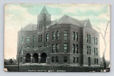 Old Postcard North Platte High School Nebraska NE 1907 Cancel Vintage Antique picture