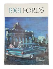 Vtg 1961 Ford Color Fold Out Brochure Fairlanes Galaxies Station Wagons picture