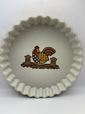 Vintage Pottery Tart Plate 1970s Chicken Quiche California Pottery picture
