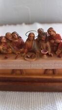 Anri Wood Carved Figurine Of Last Supper Beautifully  Detailed picture