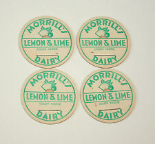 4 Vintage Morrill's Dairy Farm Lemon Lime Dink Bottle Cap 1960s Penacook NH picture