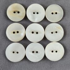 Vintage White Mother Of Pearl Buttons .5oz 3/4