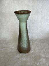 Vintage Francoma Light Green/Brown Bud Vase 7 x 2 3/4