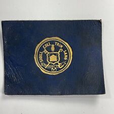 c 1910 Tobacco Leather Trinity College Seal - Hartford, Connecticut picture