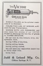1914 AD(K23)~JUDD & LELAND MFG. CO. CLIFTON SPRINGS, NY. THE VICTOR GREASE GUN picture