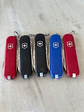 Lot 5 Victorinox Classic Sd Swiss Army Knives Red Black Blue z21 picture