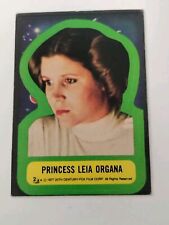 Vintage star Wars Trading Card Sticker Blue Series 1977 #2 Leia Organa picture
