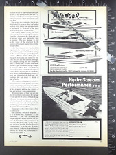 1987 ADVERTISEMENT for HydroStream & Avenger 163 169 230 speed ski power boat picture