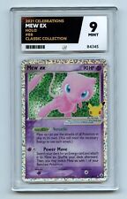 Graded Pokemon Card Mew EX Holo Celebrations  Ace 9 ref92 picture