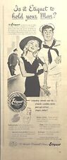 Etiquet Antiseptic Deoderant Cream Girl Sailor Bloomfield Vintage Print Ad 1945 picture