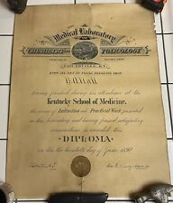 Late 1800’s EPHEMERA Kentucky Medical School Diplomas MARRIAGE CERT. Louisville picture