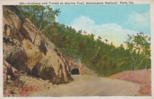 Shenandoah National Park Virginia HWY Tunnel Whiteborder Vintage Postcard picture