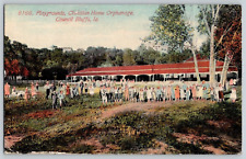 Postcard~ Playground Christian Home Orphanage~ Council Bluffs, Iowa~ IA picture