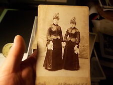 VICT CABINET PHOTO, ENDEARING IMAGE OF WOMEN W HATS HOLDING HANDS, SAN FRANCISCO picture