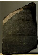 Postcard The Rosetta Stone Key to Decipher Egyptian Hieroglyphs British Museum picture