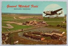 Postcard General Mitchell Field Milwaukee Wisconsin Aerial View picture