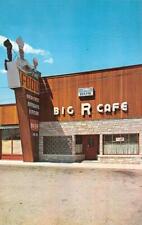 Powers, MI Michigan BIG R CAFE Greyhound Bus Sign MENOMINEE CO Roadside Postcard picture