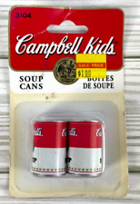 Campbell's Soup Mini Cans for Dollhouse 2 Piece Set 1995 NIP picture