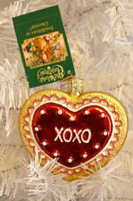 2022 OLD WORLD CHRISTMAS - HEART COOKIE - BLOWN GLASS ORNAMENT - NEW W/TAG picture