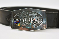 Chalmers Day Hopi Gemstone Inlay Sterling Silver Overlay Kokopelli Belt Buckle picture