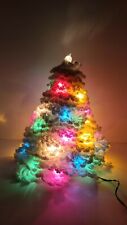 Vintage ~Yarn Lighted Christmas Crochet Tree~Hand MADE~Centerpiece Decoration picture