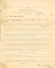 1899 Postmaster Document, Eureka, Utah - Washington DC picture