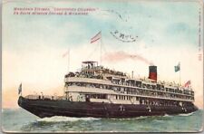1908 Chicago-Milwaukee Ferry Postcard 