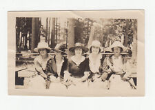 Vintage 1900s Photo Hat Ladies Women Wear Hats Fashion Friends Dress Up snapshot picture