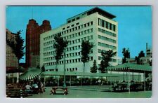 Detroit MI-Michigan, The Civic Center Park, Antique, Vintage Souvenir Postcard picture