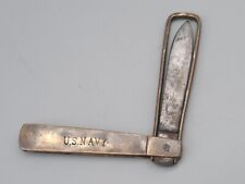 Vintage Folding Pocket Knife Brass U.S Navy June 6 1893 V, Slater Patent Rare picture