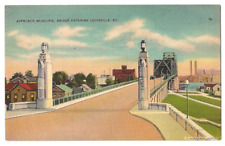 Louisville Kentucky c1940's Municipal Bridge, residence, river picture
