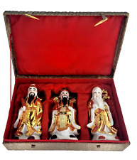 Vintage Fuk Luk & Sau Chinese Three Wise Men Asian Feng Shui With Original Box picture