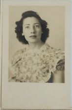1940s RPPC Housewife Postcard Apron Dress Homemaker Woman Chores Vintage picture