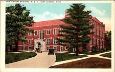 East Lansing MI-Michigan, New Library Building MSC Vintage Souvenir Postcard picture