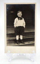 RPPC Postcard~ Smiling Little Boy With Large Bowe Tie~ By Newing, Binghamton, NY picture