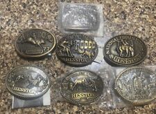 hesston buckle lot 1976-1982 new never worn western rodeo NFR  National Finals picture