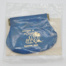 NOS VINTAGE SOUVENIR OF FLORIDA SUNSHINE STATE CHANGE PURSE - SQUEEZE TO OPEN picture