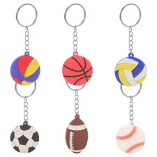 6PCS Decorative Backpack Ornaments Sports Ball Keychains Hanging Bag Pendants picture