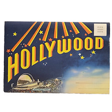 HOLLYWOOD California Vintage Foldout Postcard Photo Folder 1940s Unposted picture