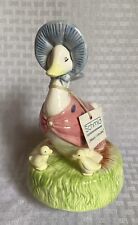 Vintage Beatrix Potter Jemima Puddle-Duck Ceramic Music Box Schmid 1988 Figurine picture