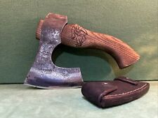 Bushcraft Camping Small Axe Hand Forged w/ Leather Sheath  ~  Made in Ukraine picture