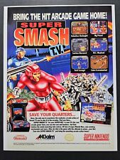 Super Smash T.V. SNES Super Nintendo Promo Ad Wall Art Print Poster - Glossy picture