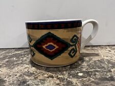 Vintage Kashmir Tan By Signature Flat Cup Mug Discontinued c1992-96 2 3/8